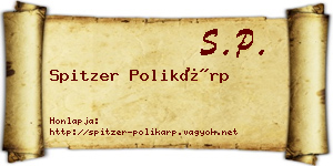 Spitzer Polikárp névjegykártya